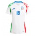 Echipament fotbal Italia Nicolo Barella #18 Tricou Deplasare European 2024 pentru femei maneca scurta